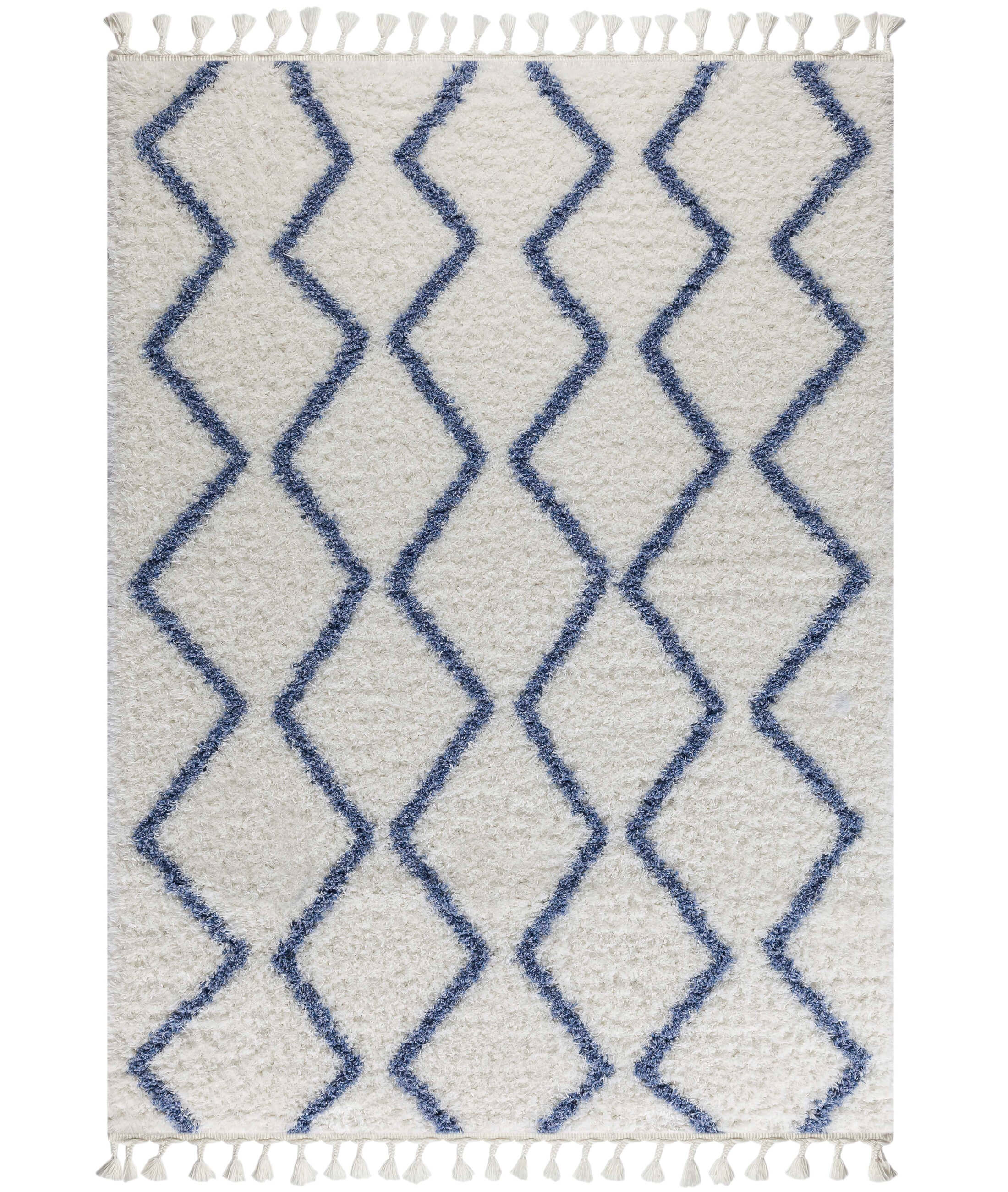 Marakesh White Blue Carpet 0420A